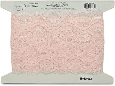 Trims by the Yard Cora 2 1/4" Stretch Raschel Lace Fuchsia | (10 Yard Cut) Trim in Saudi Arabia