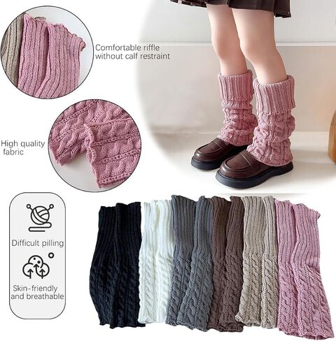 80s Leg Warmers for Kids Girls Knit Ribbed Winter Leg Warmers for Sport Yoga Ballet Dance Cosplay Party in Saudi Arabia