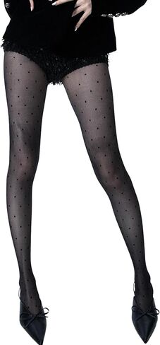 Funky Polka Dot Tights Y2k Whimsy Twee Colorful Patterned Stockings 2000s Vintage Gyaru Alt Accessories in Kuwait