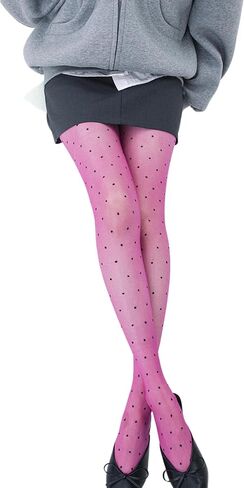 Funky Polka Dot Tights Y2k Whimsy Twee Colorful Patterned Stockings 2000s Vintage Gyaru Alt Accessories in Kuwait