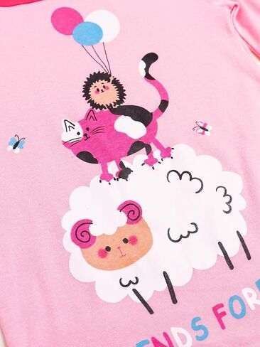 طقم بيجامات قطنية للفتيات مكون من 4 قطع لعيد الميلاد ملابس نوم للأطفال in Kuwait