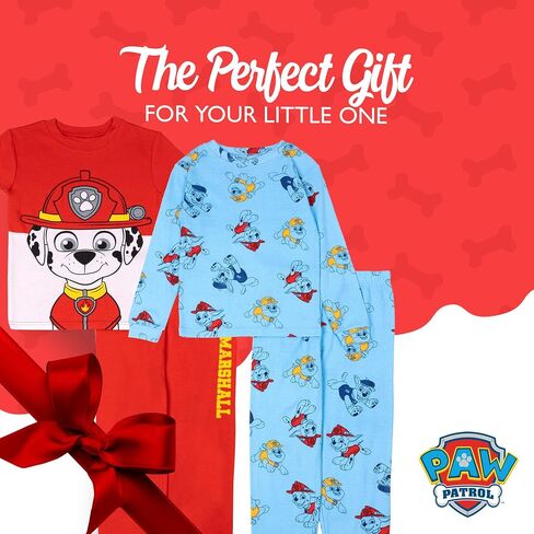Nickelodeon unisex-child Paw Patrol | Baby Shark | Blue's Clues & You 4-piece Snug-fit Cotton Pajama Set in Saudi Arabia