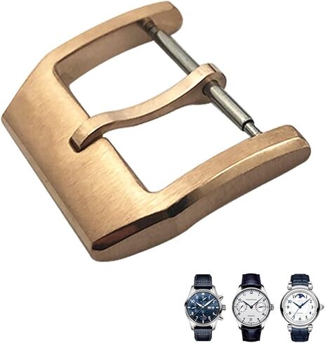 316L Stainless Steel Buckle Portugieser Rose Gold Rubber Leather Folding Clasp in Saudi Arabia