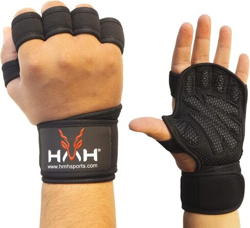 Workout Gloves Weight Lifting Gym Gloves for Men Women Wrist Support Padded Adjustable & Ventilated Grip Palm Protection Exercise Fitness Gloves, Pull ups in Kuwait