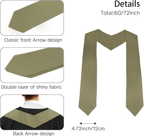 Unisex Adult Plain Graduation Stole Sublimation Graduate Honor Stole in Kuwait