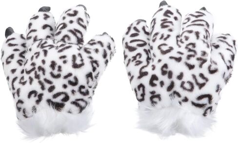 BESTYASH Plush Snow Gloves Cozy Furry Mitts Soft Warm Animal Paw Cosplay Costume Party Halloween Stage in Kuwait