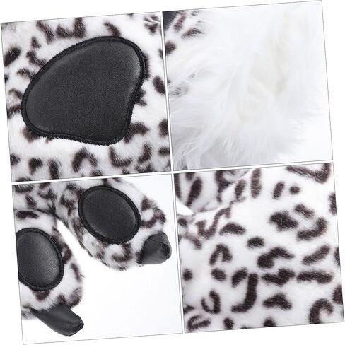BESTYASH Plush Snow Gloves Cozy Furry Mitts Soft Warm Animal Paw Cosplay Costume Party Halloween Stage in Kuwait