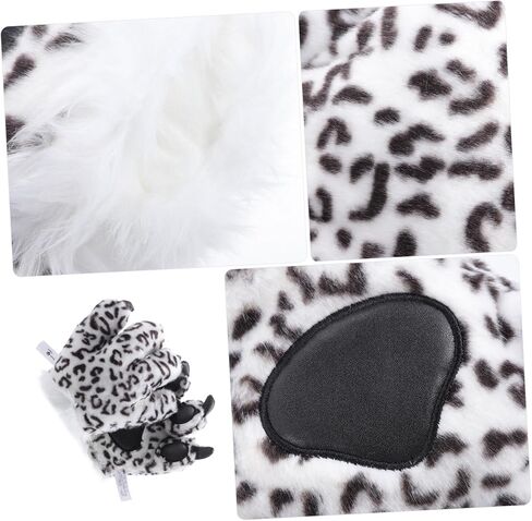 BESTYASH Plush Snow Gloves Cozy Furry Mitts Soft Warm Animal Paw Cosplay Costume Party Halloween Stage in Kuwait
