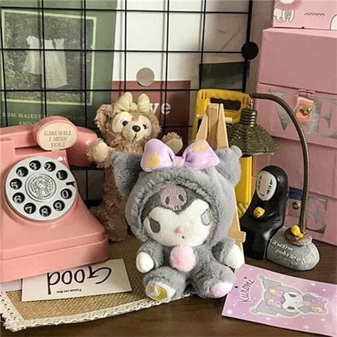 4.5 "سلسلة مفاتيح كرتون لطيفة - Kawaii Plush Animal قلادة - مناسبة لحقائب الظهر والأكياس والسيارات ، هدية للنساء in Kuwait