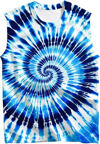 أطفال ربطة الصبغة قمم الصبغة قمم القمصان بلا أكمامات ، تيز المحملات لمدة تتراوح بين 5 و 14 عامًا من الفتيات in Kuwait