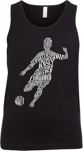 ThreadRock Boys Soccer Player Typography Word Art Youth Tank Top in Saudi Arabia