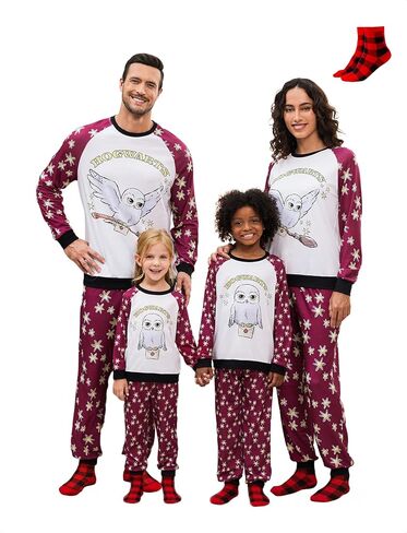 Harry Potter Family Christmas Matching Pajamas Sets Xmas Pjs Top and Pant Set for Kids Couples in Saudi Arabia