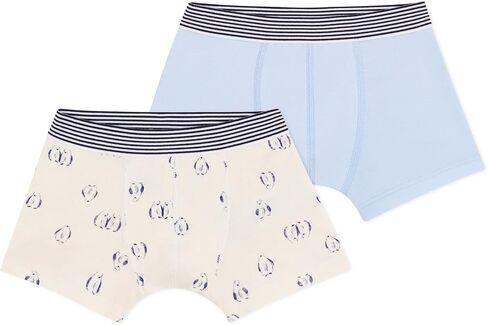 Petit Bateau Boys 2 Pack of children's penguin-print cotton boxers sizes 3-12 YEARS in Saudi Arabia