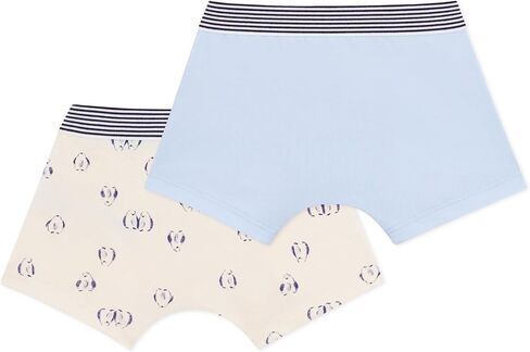 Petit Bateau Boys 2 Pack of children's penguin-print cotton boxers sizes 3-12 YEARS in Saudi Arabia