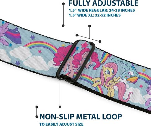 حزام Hasbro ، حزام حزام الأمان ، شعار My Little Pony Logo كامل اللون الأزرق ، قابل للتعديل in Saudi Arabia