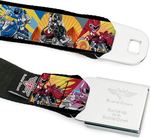 Power Rangers Belt, Seatbelt Buckle Belt, Power Rangers and Zord Action Pose Blocks, Adjustable in Saudi Arabia