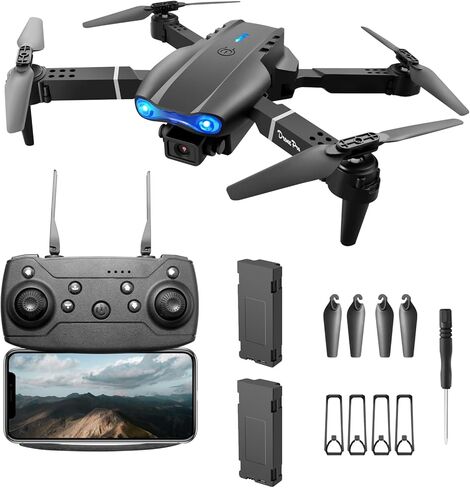 طائرة بدون طيار FPV مع كاميرات 4K مزدوجة HD نسخة مطورة من RC Quadcopter للبالغين والأطفال in Kuwait
