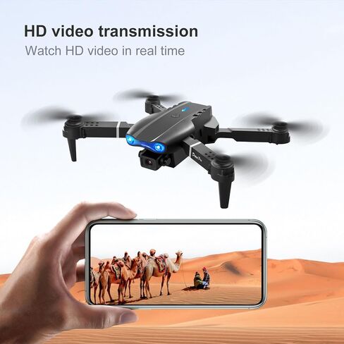 طائرة بدون طيار FPV مع كاميرات 4K مزدوجة HD نسخة مطورة من RC Quadcopter للبالغين والأطفال in Kuwait