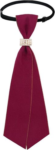 Bow Ties for Women Girls with Pearls, Adjustable Womens Tie Pre-tied Women's Bowties for School Uniforms Party Prom Work in Saudi Arabia