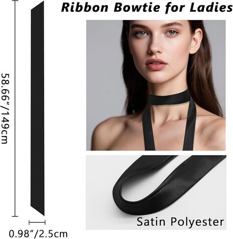 روابط القوس الشريط للنساء ، والسيدات ذاتية التعادل الساتان الفتيات Bowtie ألوان صلبة. in Saudi Arabia