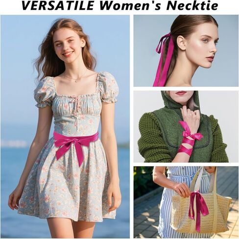 روابط القوس الشريط للنساء ، والسيدات ذاتية التعادل الساتان الفتيات Bowtie ألوان صلبة. in Kuwait