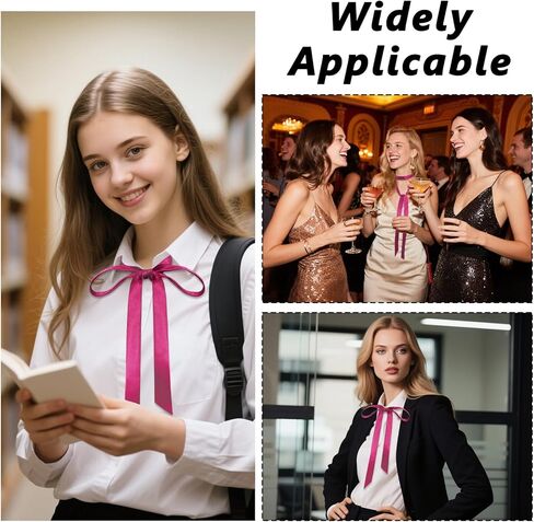 روابط القوس الشريط للنساء ، والسيدات ذاتية التعادل الساتان الفتيات Bowtie ألوان صلبة. in Kuwait