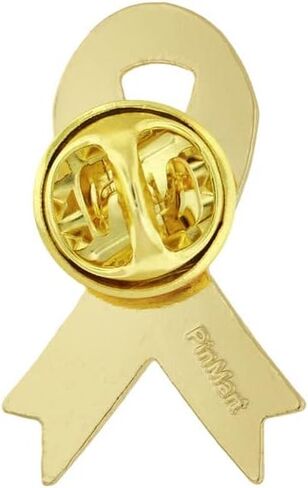 PinMart's Childhood Cancer Gold Awareness Ribbon Lapel Pin in Saudi Arabia