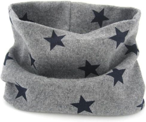 وشاح من القطن مع خمسة نجوم مدببة نمط رمادي دافئ للأولاد ودافئة الرقبة الشتوية الدافئة للطقس البارد وارتداء غير رسمي in Kuwait