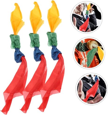Toyvian Magician Toys Ladies Scarf 12 Pcs Scarf Trick Gadget Colorful Silk Magician Prop Colorful Trick Gimmick Color Change Party Supplies Lightweight in Saudi Arabia