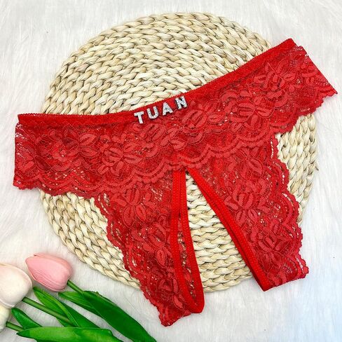 Custom Thong - Personalized Thongs with Names, Personalized Gifts, Custom thongs with name on it Special Word Customized in Kuwait