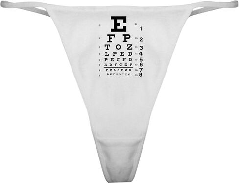 Cafepress Eye Chart Gift Classic Thong Intonder ، سراويل داخلية للسيدات in Saudi Arabia