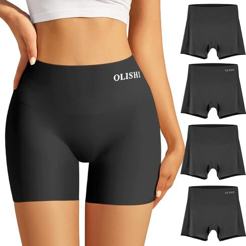 OLISHI Boyshorts Underwear for Women Cotton Women's Panties Boxer Briefs 4-Pack in Saudi Arabia