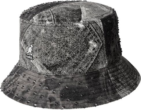 Kangol Denim Mash Up Bucket - Black Trompe L'Oeil/M Ducket Hat in Saudi Arabia