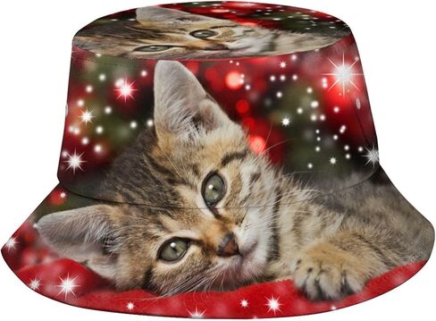 Christmas Bucket Hat for Women Men, Merry Christmas Fisherman Hat New Year Design Caps Xmas Decoration in Kuwait