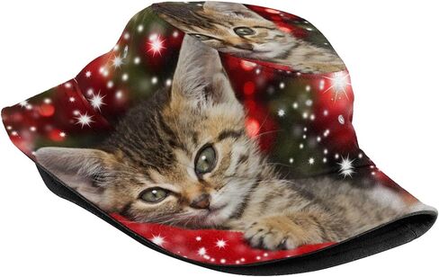 Christmas Bucket Hat for Women Men, Merry Christmas Fisherman Hat New Year Design Caps Xmas Decoration in Kuwait