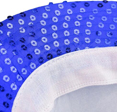 2pcs الترتر الحزب قبعة للجنسين غرب فيدورا قبعة سبارات ديسكو رقص كاب بريق موسيقى الجاز الهيب هوب رعاة البقر in Kuwait
