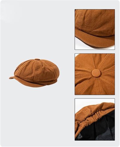 Ginger Duck Tongue Cap Korean Version of Men's Retro Newsboy Octagonal Painter Beret in Saudi Arabia