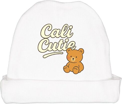 inktastic Cali Cutie Teddy Bear Graphic Baby Beanie Hat in Saudi Arabia