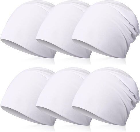 White Beanie Hats Unisex Knit Beanies for Costume, Cosplay, Stage Plays, Group Dress Up in Saudi Arabia