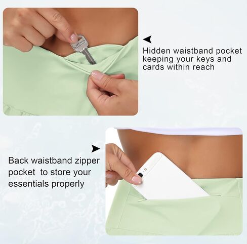 THE GYM PEOPLE Womens High Waisted Running Shorts Quick Dry Athletic Workout Shorts with Mesh Liner Zipper Pockets in Saudi Arabia