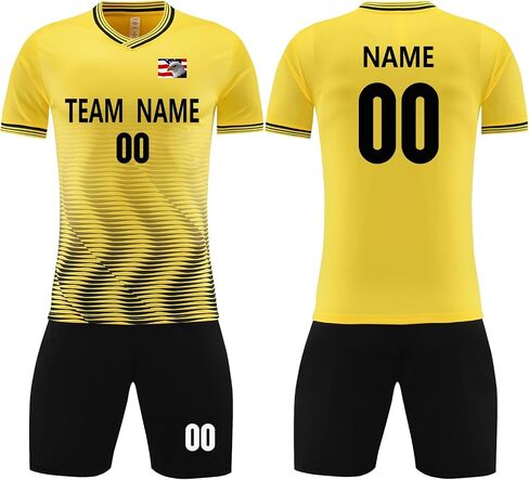Customize Youth Kids Football Shirt Uniform Sports Clothes Gift Personalize Soccer Jersey for Boys Girls in Kuwait