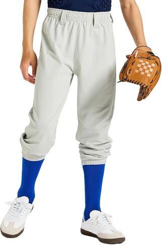 DEVOROPA 2T/3T/4T/5T to Big Kids Youth Boys Baseball Pants Girls Softball Pants Fast Pitch Tee Ball Practice Pants Pockets in Saudi Arabia