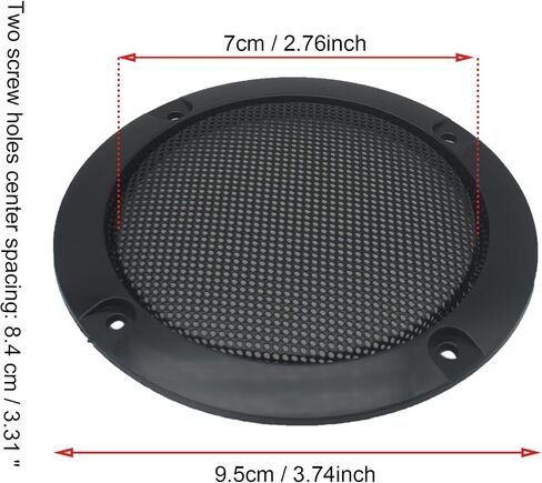 2 Pcs 6.5 Inch Metal Mesh Speaker Grills Covers Subwoofer Grill Protective Case with Mounting Screws for Home Audio Car Speaker (Black) in Saudi Arabia
