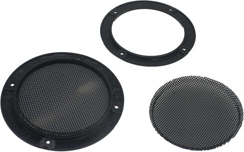 2 Pcs 6.5 Inch Metal Mesh Speaker Grills Covers Subwoofer Grill Protective Case with Mounting Screws for Home Audio Car Speaker (Black) in Saudi Arabia