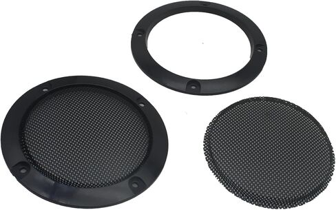 2 Pcs 6.5 Inch Metal Mesh Speaker Grills Covers Subwoofer Grill Protective Case with Mounting Screws for Home Audio Car Speaker (Black) in Saudi Arabia