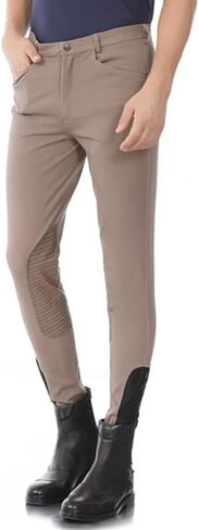 رجال ركوب المؤخرات الفروسية ركبة البقعة السيليكون قبضة الحصان ركوب السراويل ركوب الخيل الجيوب السوستة سراويل in Kuwait