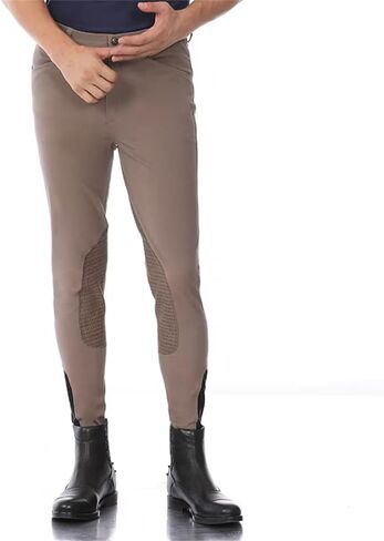 رجال ركوب المؤخرات الفروسية ركبة البقعة السيليكون قبضة الحصان ركوب السراويل ركوب الخيل الجيوب السوستة سراويل in Kuwait