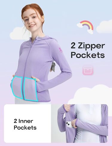 FitsT4 Sports Girls Fleece Horse Riding Shirts Full Zip Up Long Sleeve Kids Equestrian Jackets W Thumbholes Warm Sweatshirts in Kuwait