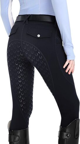 Fitst4 Sports Girls Riding Pants Fleece مبطنة الأطفال المؤخرات الشتوية المقعد الكامل سراويل الفروسية الجوارب الجوارب in Saudi Arabia