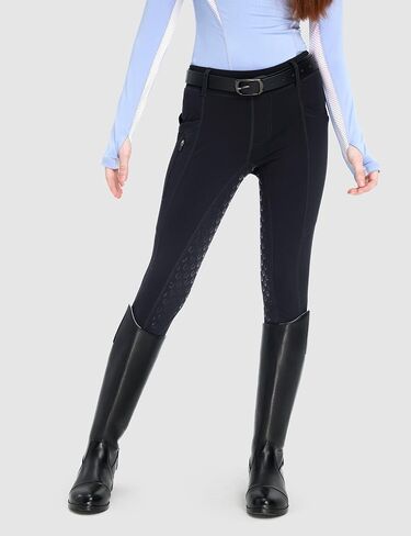 Fitst4 Sports Girls Riding Pants Fleece مبطنة الأطفال المؤخرات الشتوية المقعد الكامل سراويل الفروسية الجوارب الجوارب in Saudi Arabia
